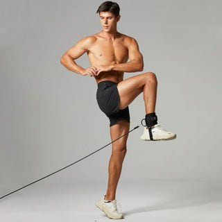 Special Essentials Ankle Cuffs with Adjustable Foot Strap for Cable Machine & Resistance Bands