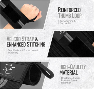 Special Essentials Wrist Straps and Wrist Wraps for Men & Women (2 Pair Bundle)