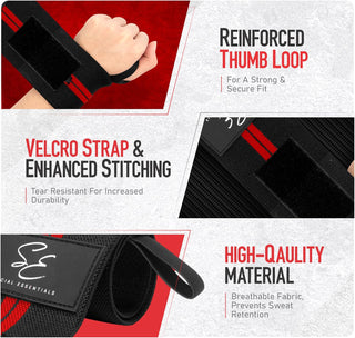 Special Essentials Wrist Straps and Wrist Wraps for Men & Women (2 Pair Bundle)