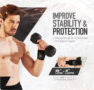 Special Essentials Wrist Straps and Wrist Wraps for Men & Women (2 Pair Bundle)