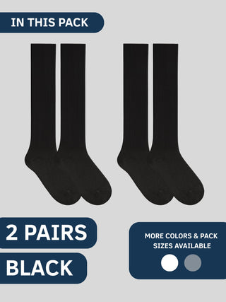 Special Essentials Diabetic Socks for Men & Women – Non-Binding Over The Calf Extra Wide Top Cotton Neuropathy Socks