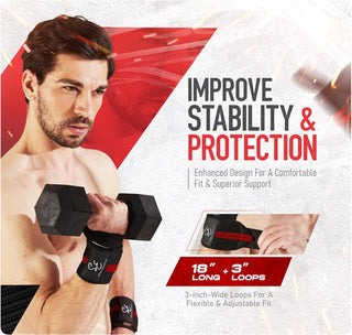 Special Essentials Wrist Straps and Wrist Wraps for Men & Women (2 Pair Bundle)