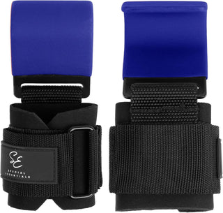 Special Essentials Weight Lifting Hooks - 1 Pair of Premium Steel Hooks with Padded Wrist Straps