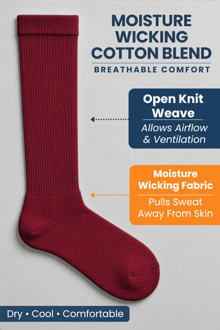 Special Essentials Diabetic Socks for Men & Women – Non-Binding Over The Calf Extra Wide Top Cotton Neuropathy Socks
