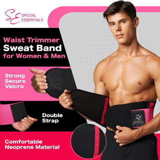 Special Essentials Waist Trainer for Women & Men Adjustable Sweat Band Waist Trimmer