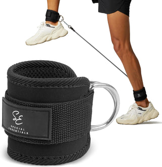 Special Essentials Ankle Cuffs with Adjustable Strap for Cable Machine and Resistance Bands