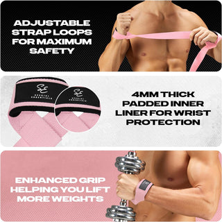 Special Essentials Wrist Straps Adjustable Gym Lifting Straps for Weightlifting for Men and Women