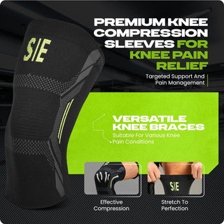Special Essentials Knee Brace for Men and Women - 2 Pack Knee Compression Sleeve