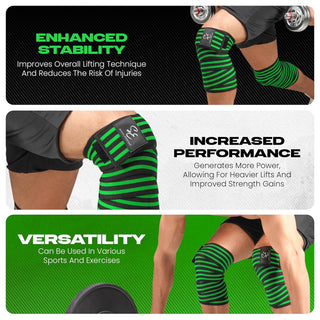 Special Essentials 2 Pack Knee Wraps with Strap for Men & Women 72 Inches