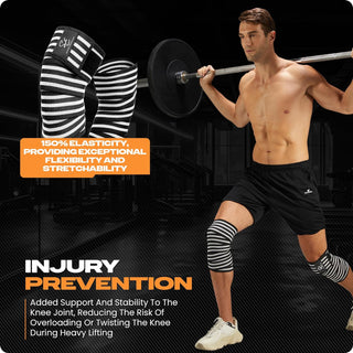Special Essentials 2 Pack Knee Wraps with Strap for Men & Women 72 Inches