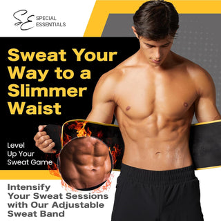 Special Essentials Waist Trimmer for Women & Men Adjustable Sweat Band Waist Trainer