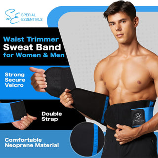 Special Essentials Waist Trainer for Women & Men Adjustable Sweat Band Waist Trimmer