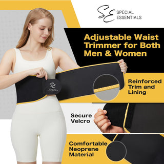 Special Essentials Waist Trimmer for Women & Men Adjustable Sweat Band Waist Trainer