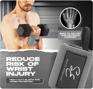 Special Essentials 18" Weightlifting Wrist Wraps for Men & Women Stiff Fit or Flexible Fit