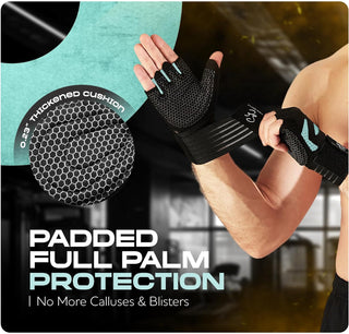 Special Essentials Workout Gloves with Wrist Strap and Non-Slip Padding for Men and Women