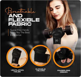Special Essentials Workout Gloves with Wrist Strap and Non-Slip Padding for Men and Women