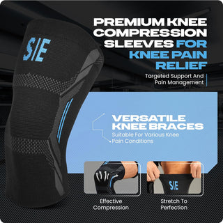 Special Essentials Knee Brace for Men and Women - 2 Pack Knee Compression Sleeve