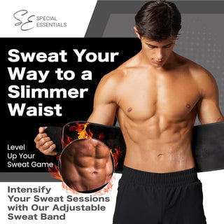 Special Essentials Waist Trimmer for Women & Men Adjustable Sweat Band Waist Trainer