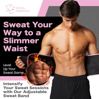 Special Essentials Waist Trimmer for Women & Men Adjustable Sweat Band Waist Trainer
