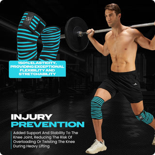 Special Essentials 2 Pack Knee Wraps with Strap for Men & Women 72 Inches