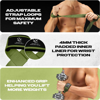 Special Essentials Wrist Straps Adjustable Gym Lifting Straps for Weightlifting for Men and Women