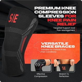 Special Essentials Knee Brace for Men and Women - 2 Pack Knee Compression Sleeve