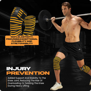 Special Essentials 2 Pack Knee Wraps with Strap for Men & Women 72 Inches