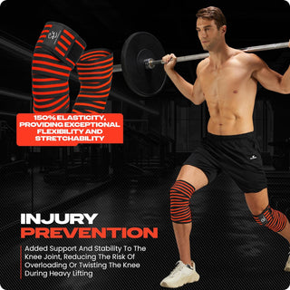 Special Essentials 2 Pack Knee Wraps with Strap for Men & Women 72 Inches