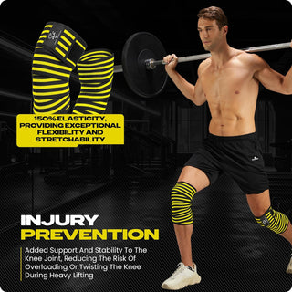Special Essentials 2 Pack Knee Wraps with Strap for Men & Women 72 Inches