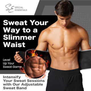 Special Essentials Waist Trimmer for Women & Men Adjustable Sweat Band Waist Trainer