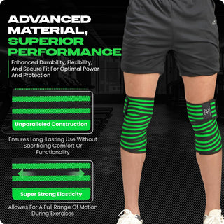 Special Essentials 2 Pack Knee Wraps with Strap for Men & Women 72 Inches