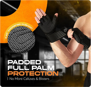 Special Essentials Workout Gloves with Wrist Strap and Non-Slip Padding for Men and Women