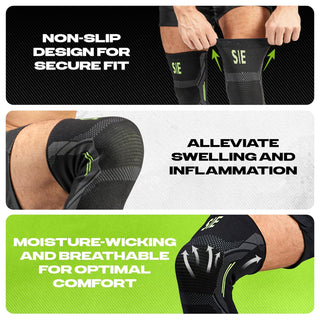 Special Essentials Knee Brace for Men and Women - 2 Pack Knee Compression Sleeve