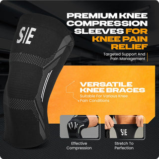 Special Essentials Knee Brace for Men and Women - 2 Pack Knee Compression Sleeve