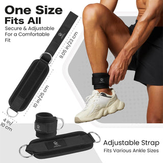 Special Essentials Ankle Cuffs with Adjustable Strap for Cable Machine and Resistance Bands