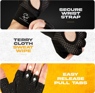 Special Essentials Fingerless Weight Lifting Workout Gloves for Men & Women