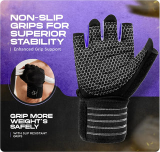 Special Essentials Workout Gloves with Wrist Strap and Non-Slip Padding for Men and Women