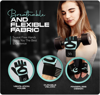 Special Essentials Workout Gloves with Wrist Strap and Non-Slip Padding for Men and Women