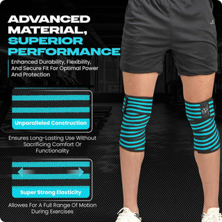 Special Essentials 2 Pack Knee Wraps with Strap for Men & Women 72 Inches