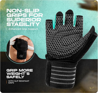 Special Essentials Workout Gloves with Wrist Strap and Non-Slip Padding for Men and Women