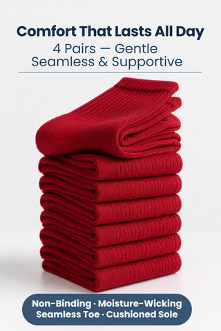 Special Essentials Diabetic Socks for Men & Women – Non-Binding Over The Calf Extra Wide Top Cotton Neuropathy Socks