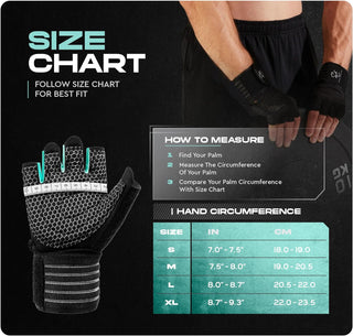 Special Essentials Workout Gloves with Wrist Strap and Non-Slip Padding for Men and Women
