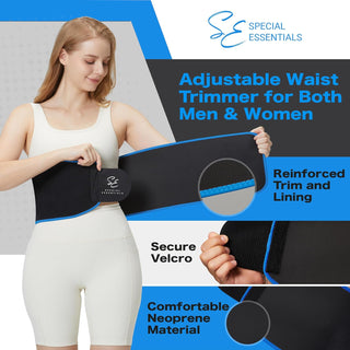 Special Essentials Waist Trimmer for Women & Men Adjustable Sweat Band Waist Trainer