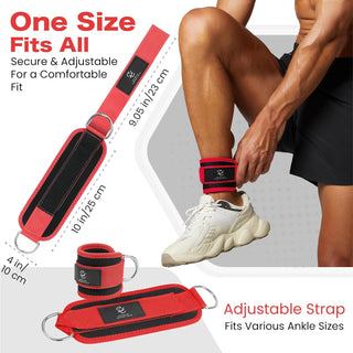 Special Essentials Ankle Cuffs with Adjustable Strap for Cable Machine and Resistance Bands