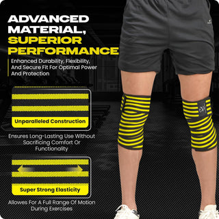 Special Essentials 2 Pack Knee Wraps with Strap for Men & Women 72 Inches