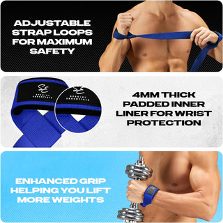 Special Essentials Wrist Straps Adjustable Gym Lifting Straps for Weightlifting for Men and Women