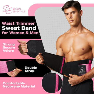 Special Essentials Waist Trainer for Women & Men Adjustable Sweat Band Waist Trimmer