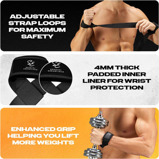 Special Essentials Wrist Straps Adjustable Gym Lifting Straps for Weightlifting for Men and Women