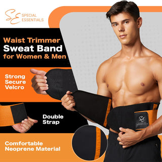 Special Essentials Waist Trainer for Women & Men Adjustable Sweat Band Waist Trimmer