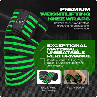 Special Essentials 2 Pack Knee Wraps with Strap for Men & Women 72 Inches